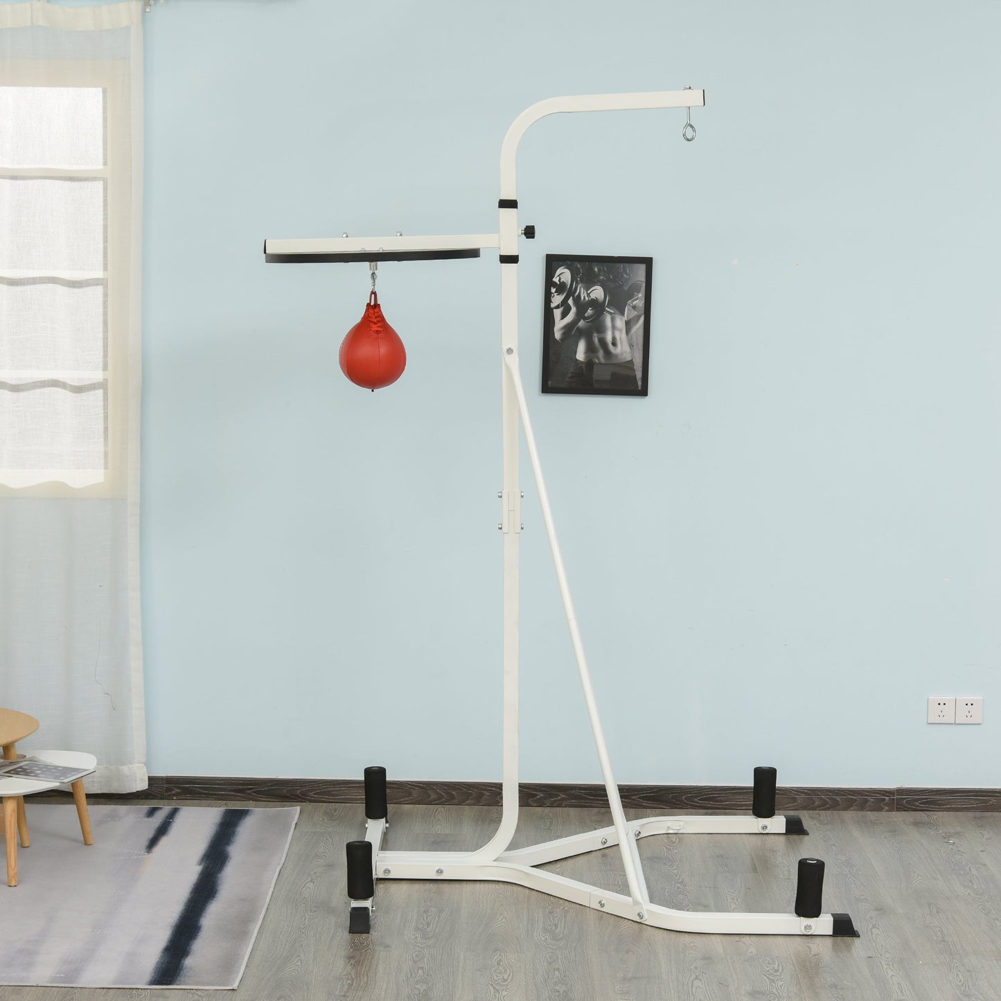 Homcom Free-Standing Speed Bag Boxing Platform Punch Bag Fitness Station Stand