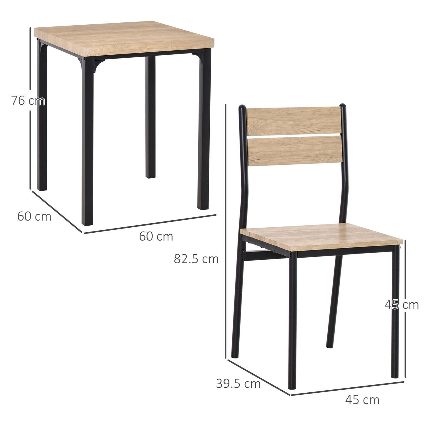 Homcom 3 Pcs Dining Set