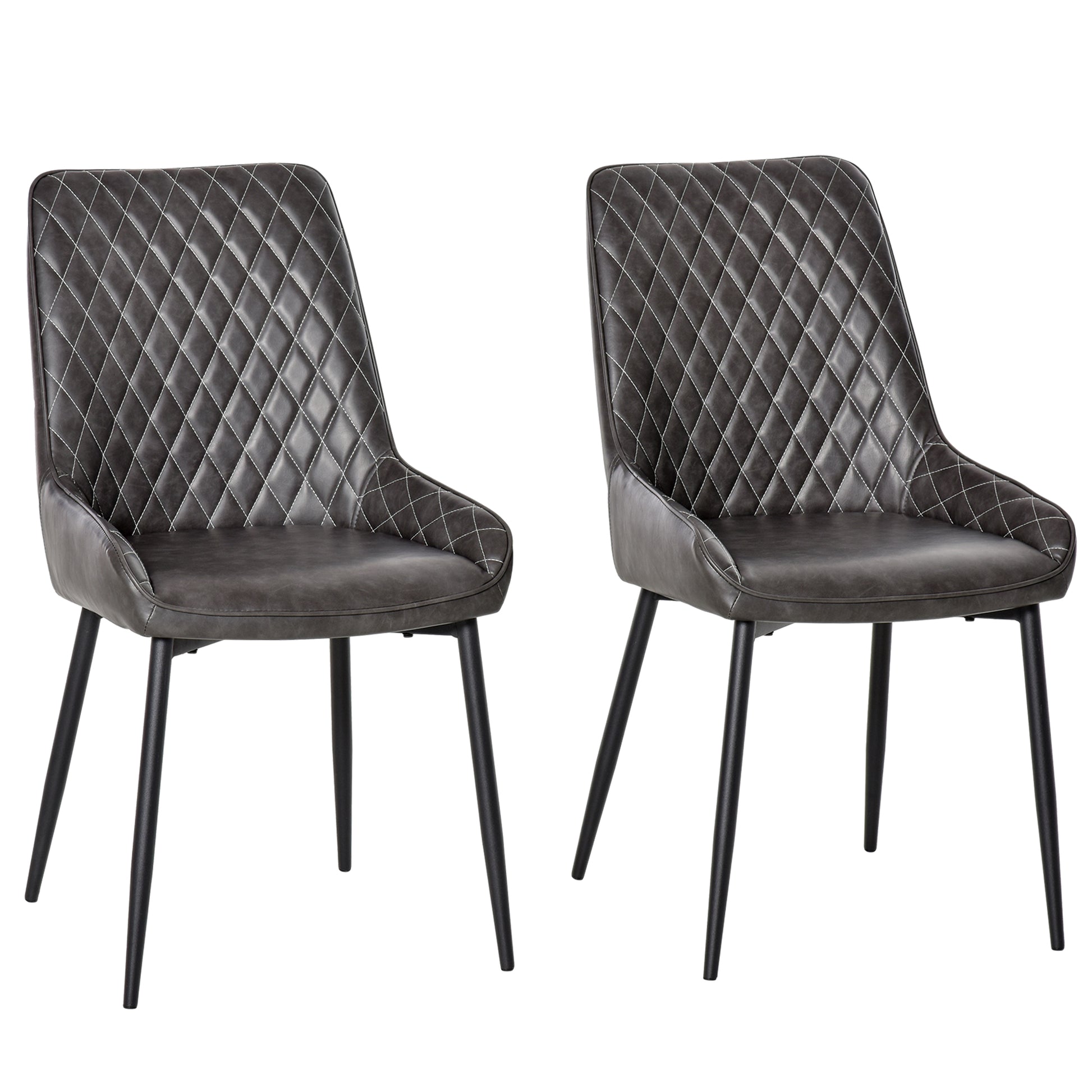 Homcom Retro Dining Chair Set of 2