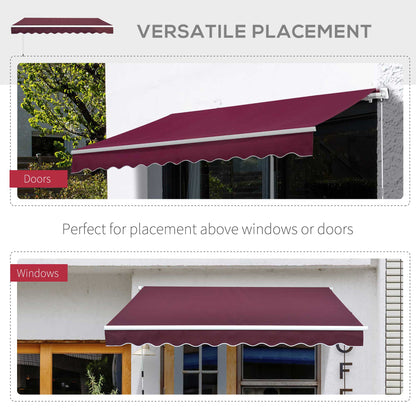 Outsunny Manual Retractable Awning