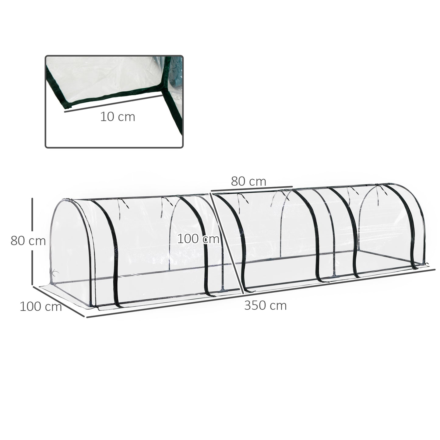 Outsunny Portable Steel Frame Mini Greenhouse