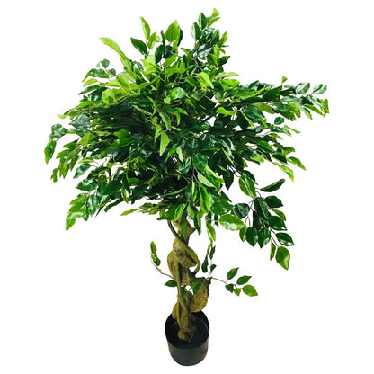 Twisted Trunk Ficus Tree Artificial Plant Green - 137cm