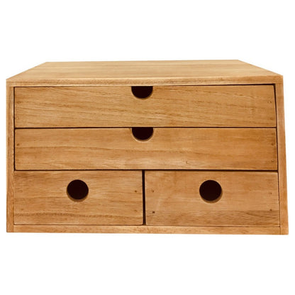 Wood Organiser 4 Drawers 33.3cm - Natural