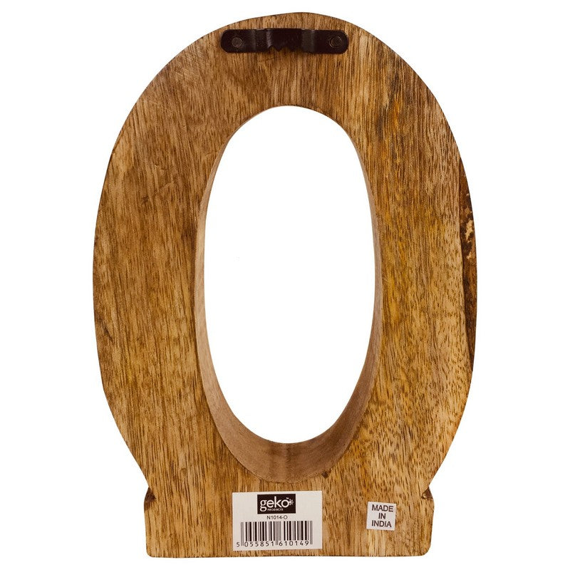 Toilet Letters Wood with Geometric Pattern - 89.5cm