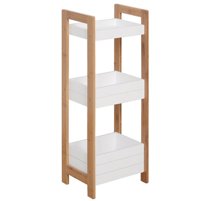 Homcom Three-Tier Bamboo Bathroom Rack