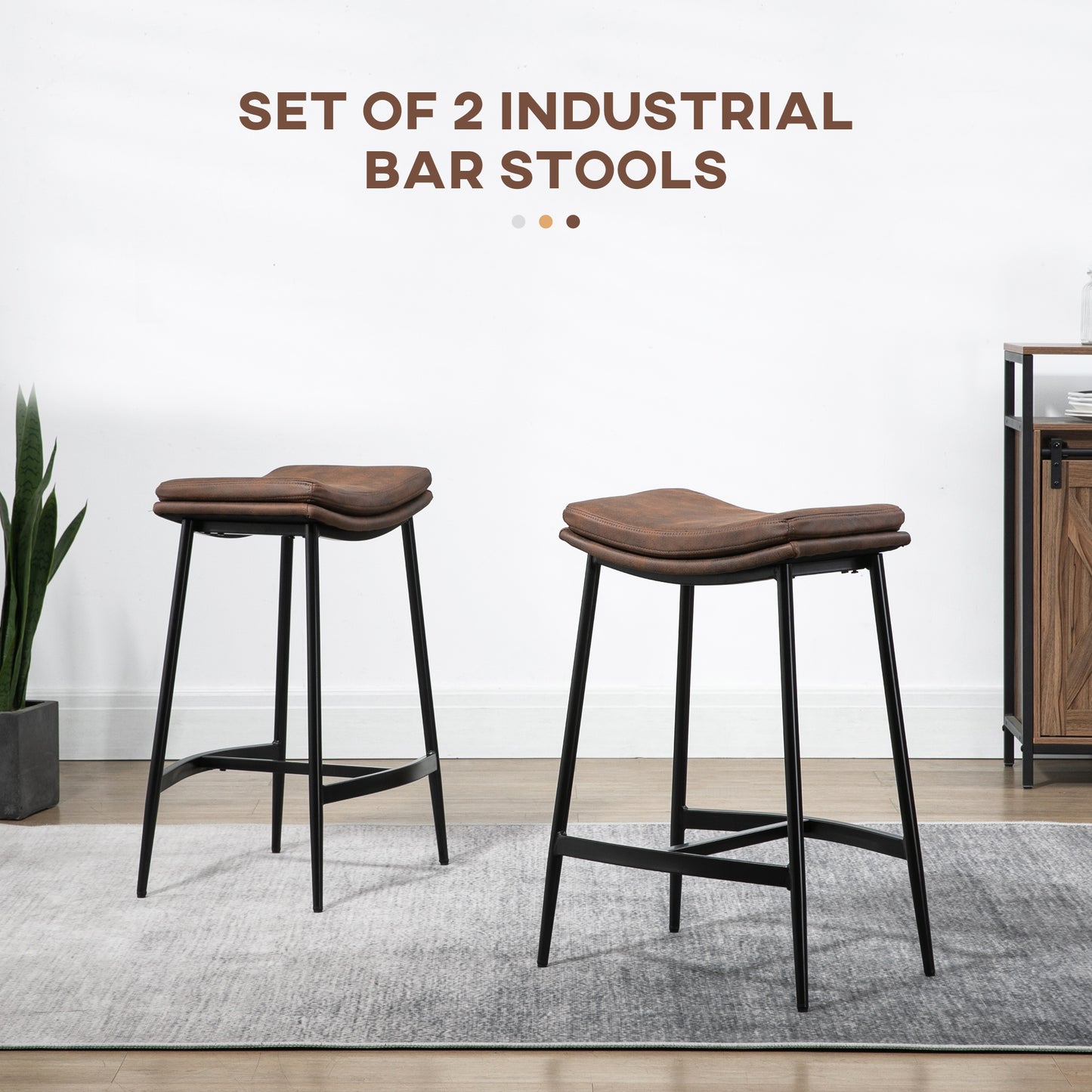 Homcom Breakfast Bar Stools Set of 2