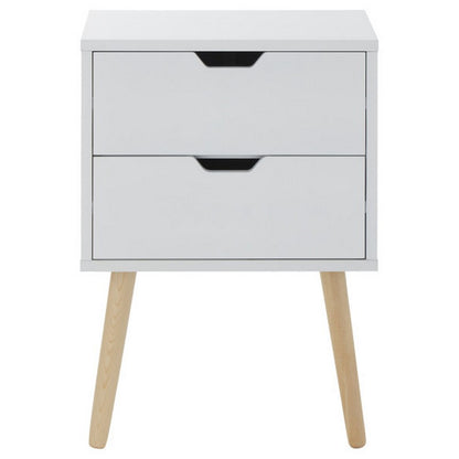 2 Nyborg Bedside Tables White 2 Drawers