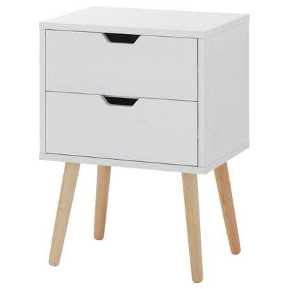 2 Nyborg Bedside Tables White 2 Drawers