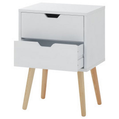 2 Nyborg Bedside Tables White 2 Drawers