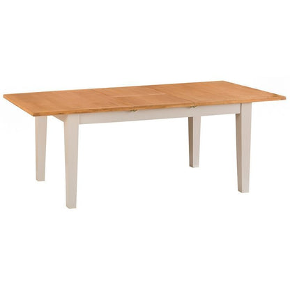 Aurora Mist Extending Dining Table Oak Light Grey 160cm