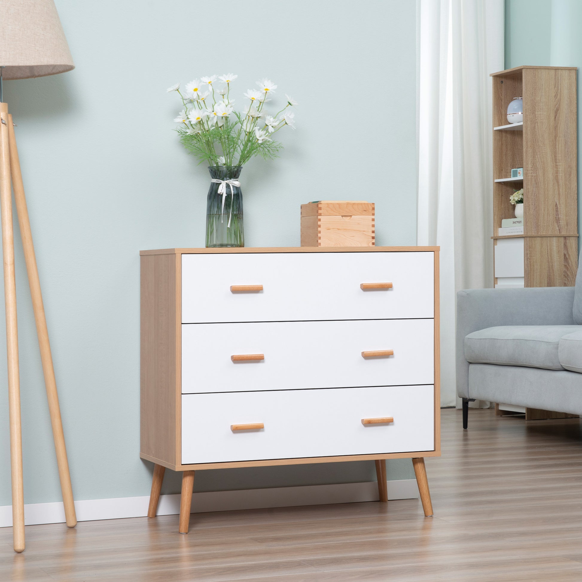 Homcom Chest of Drawers with 3 Drawers