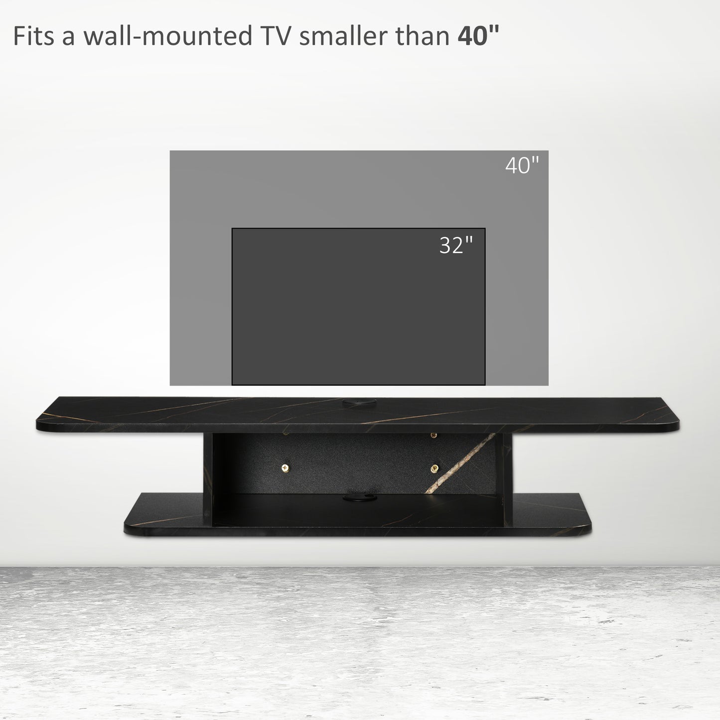 Homcom Floating TV Unit Stand for TVs up to 40"