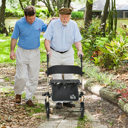 Homcom Folding Rollator with Cane Holder