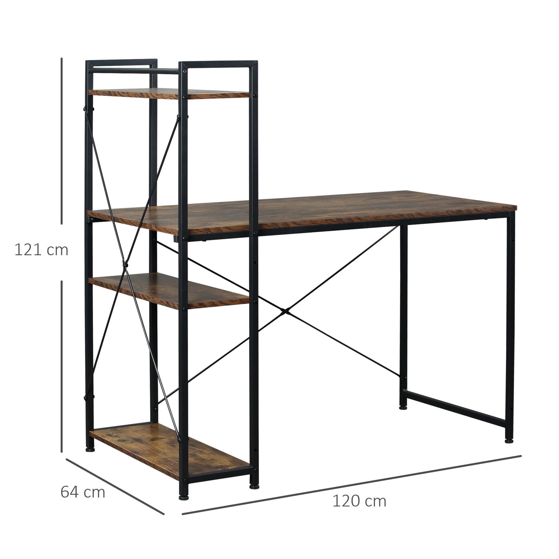 Homcom Industrial Computer Desk with Storage