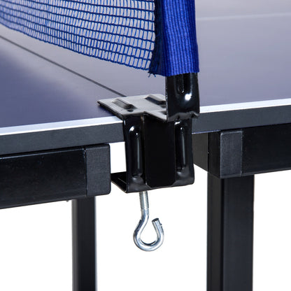 Homcom 6ft 182cm Mini Table Tennis Table Folding Ping Pong Table with Net Multi-Use Table for Indoor Outdoor Game