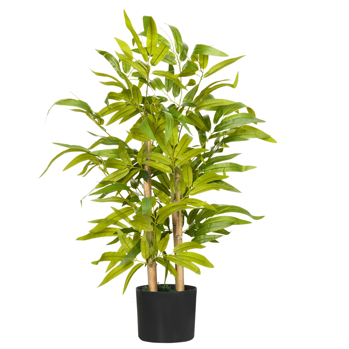 Homcom Artificial Plants Bamboo Tree in Pot Desk Fake Plants for Home Indoor Outdoor Decor