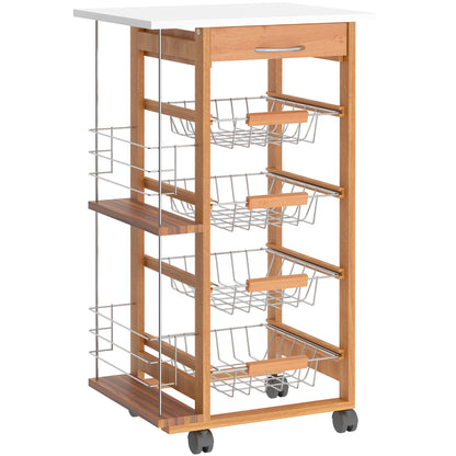 Homcom Rolling Kitchen Cart