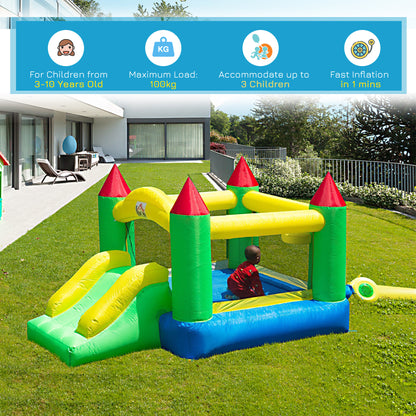 Homcom Nylon Inflatable Bouncy Castle Multi-Colour