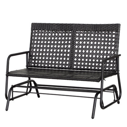 Outsunny 2 Seater PE Rattan Glider Bench