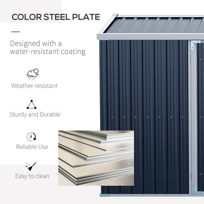 Galvanised 14 x 9' Double Door Reverse Apex Garden Shed Lockable Steel Grey by Steadfast