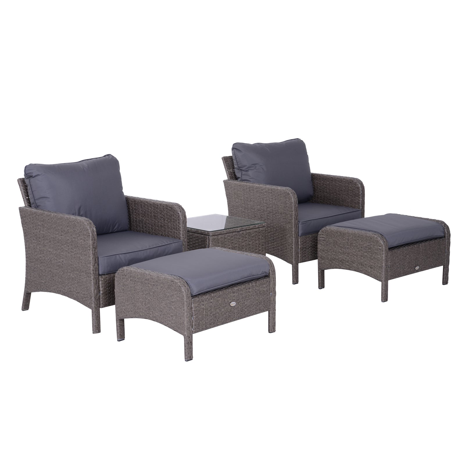 Outsunny 2-Seater Rattan Furniture Set