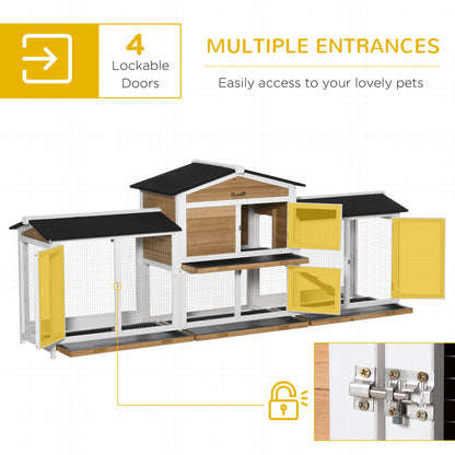 PawHut Rabbit Hutch Outdoor