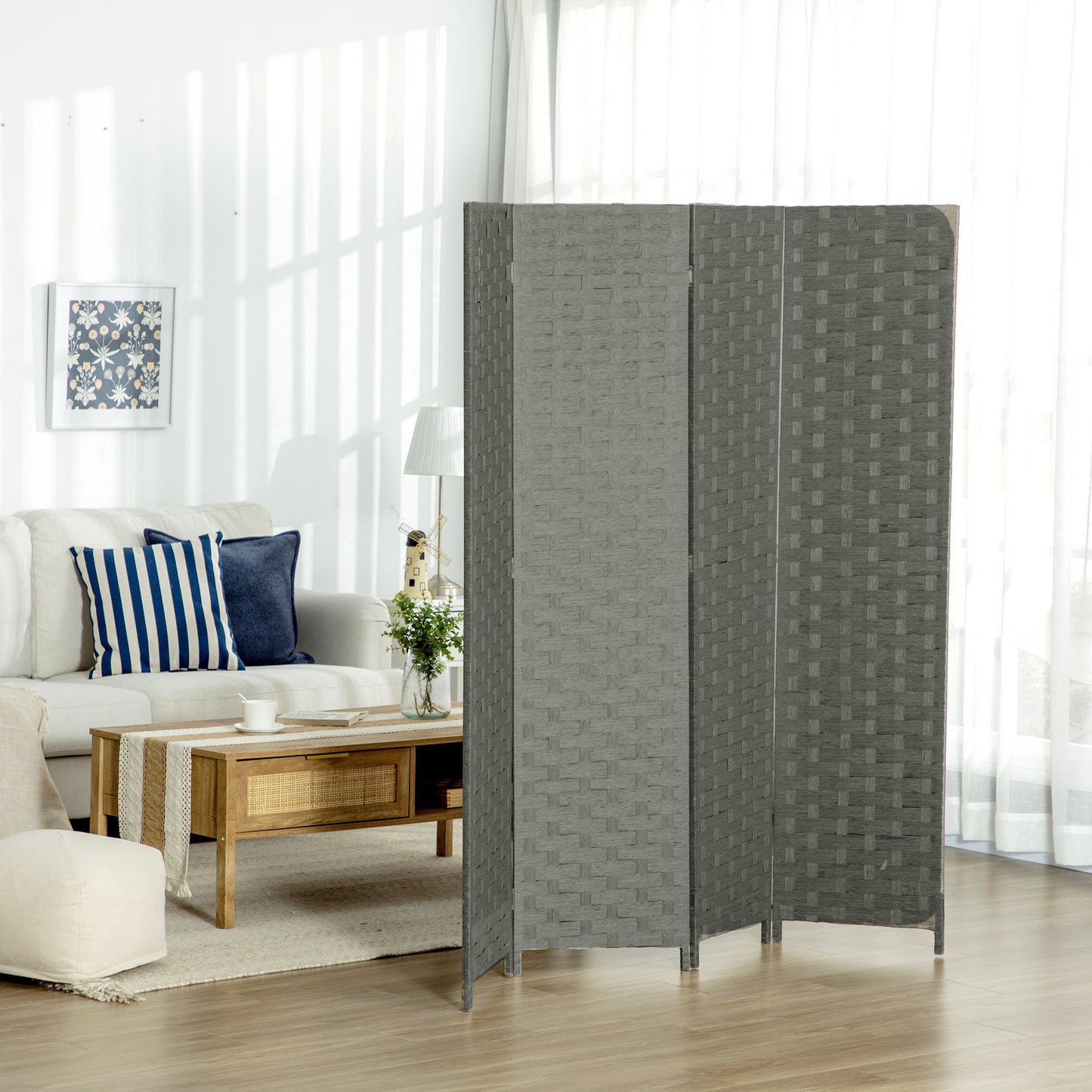 Homcom 4-Panel Room Dividers