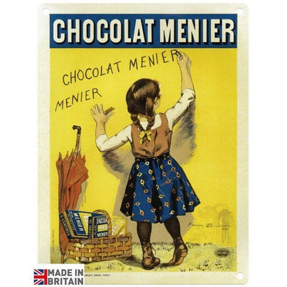 Vintage Chocolate Menier Sign Metal Wall Mounted - 45cm