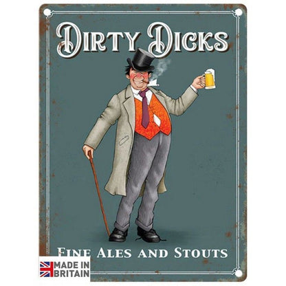 Dirty Dicks Sign Metal Wall Mounted - 60cm