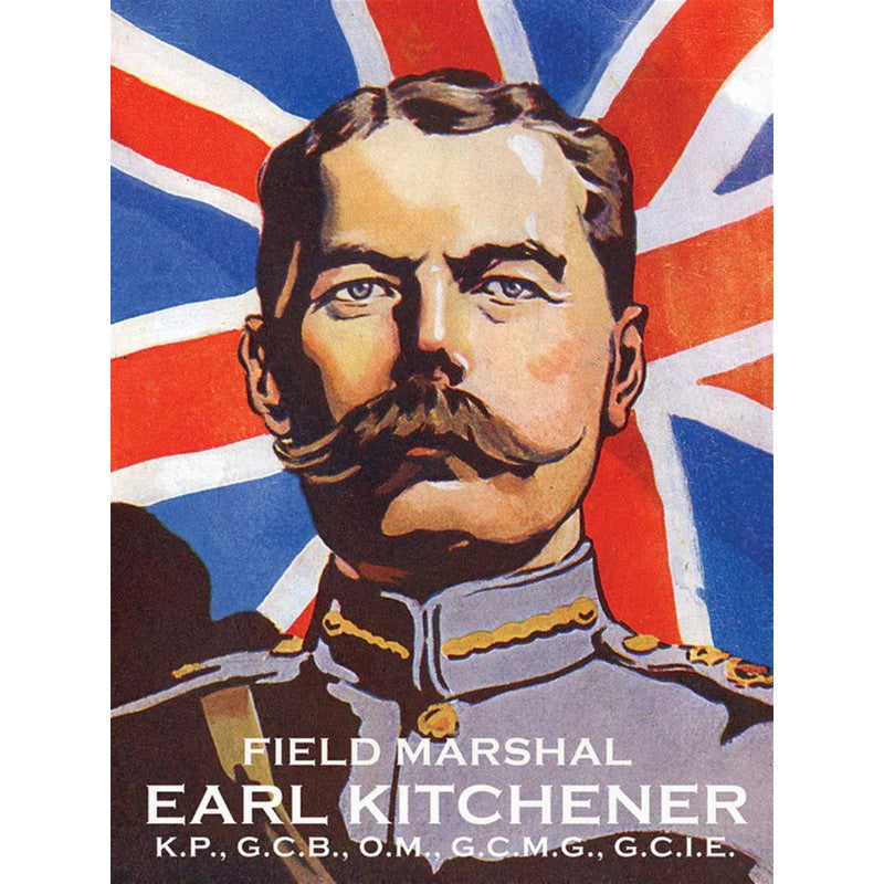 Vintage Earl Kitchener Sign Metal Wall Mounted - 45cm