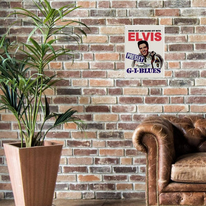 Elvis G.I. Blues Sign Metal Wall Mounted - 45cm