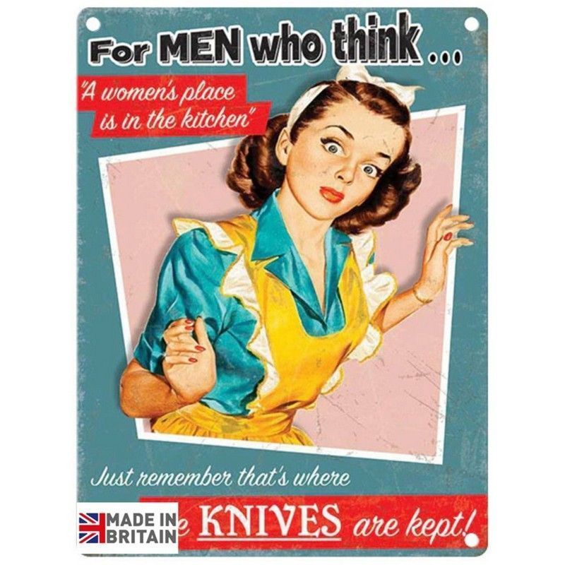 Just Remember Where The Knives Are Kept Sign Metal Wall Mounted - 45cm