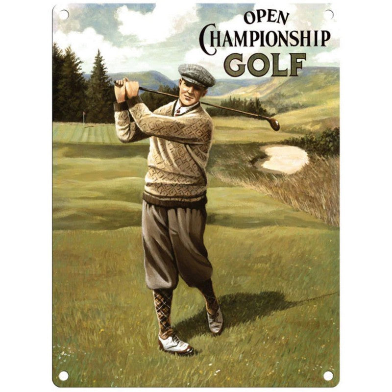 Vintage Open Championship Golf Sign Metal Wall Mounted - 45cm