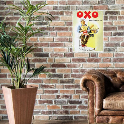 Vintage Oxo Sign Metal Wall Mounted - 60cm