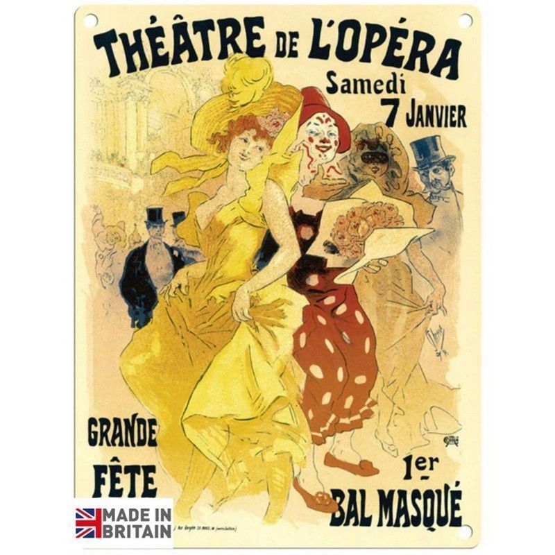 Vintage Theatre De L'Opera Sign Metal Wall Mounted - 45cm