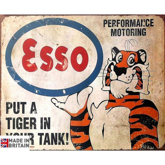 Esso Tiger Sign Metal Wall Mounted - 45cm