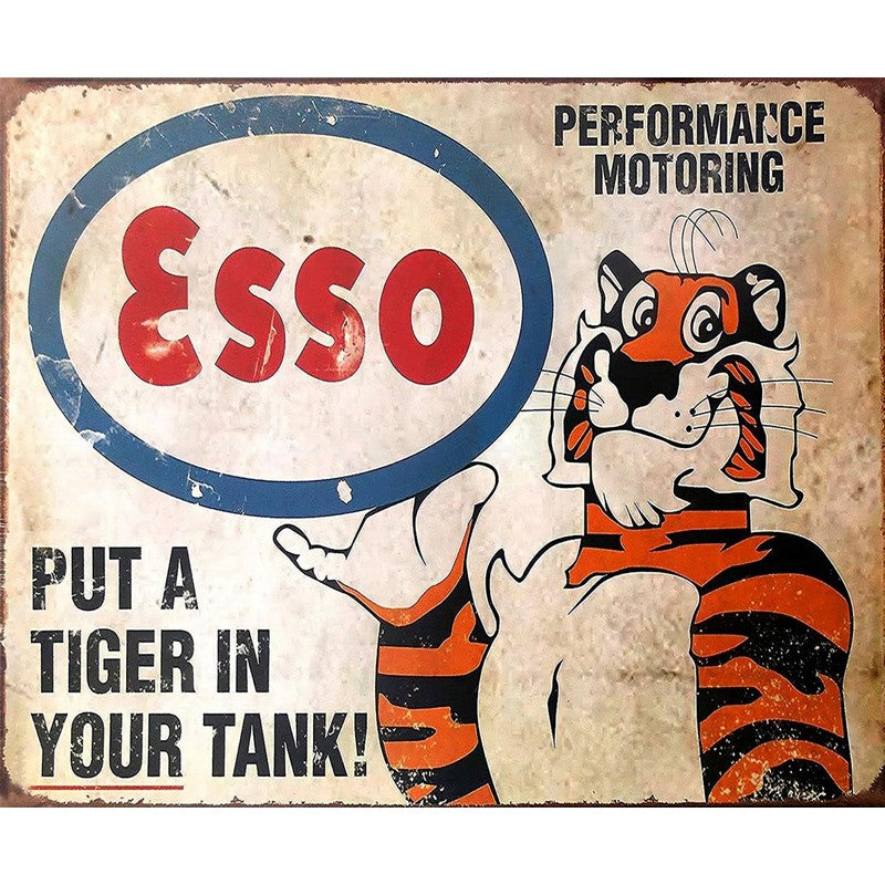 Esso Tiger Sign Metal Wall Mounted - 45cm