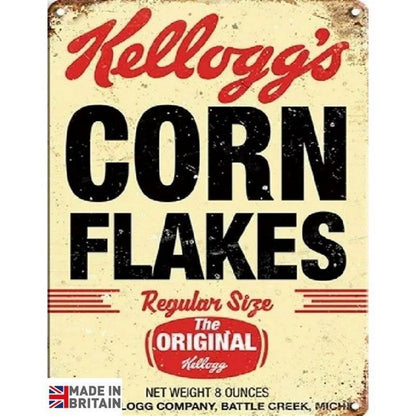 Kellogg's Corn Flakes Sign Metal Wall Mounted - 45cm