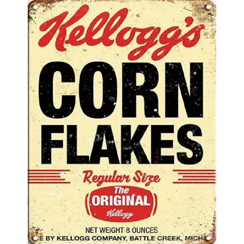 Kellogg's Corn Flakes Sign Metal Wall Mounted - 45cm