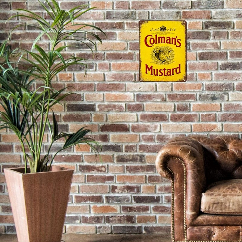 Colman's Mustard Sign Metal Wall Mounted - 45cm