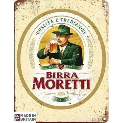 Birra Moretti Sign Metal Wall Mounted - 45cm