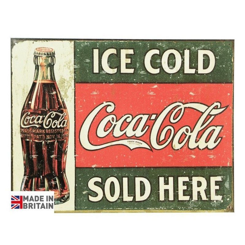 Coca Cola Sign Metal Wall Mounted - 45cm