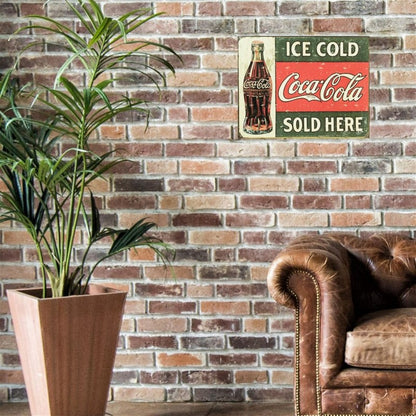 Coca Cola Sign Metal Wall Mounted - 45cm