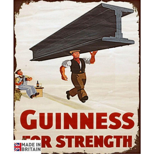 Guinness For Strength Sign Metal Wall Mounted - 45cm