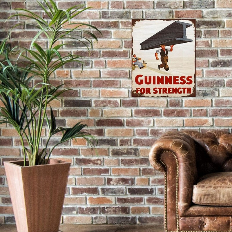 Guinness For Strength Sign Metal Wall Mounted - 60cm