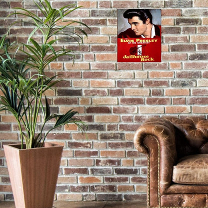 Elvis Jailhouse Rock Sign Metal Wall Mounted - 45cm