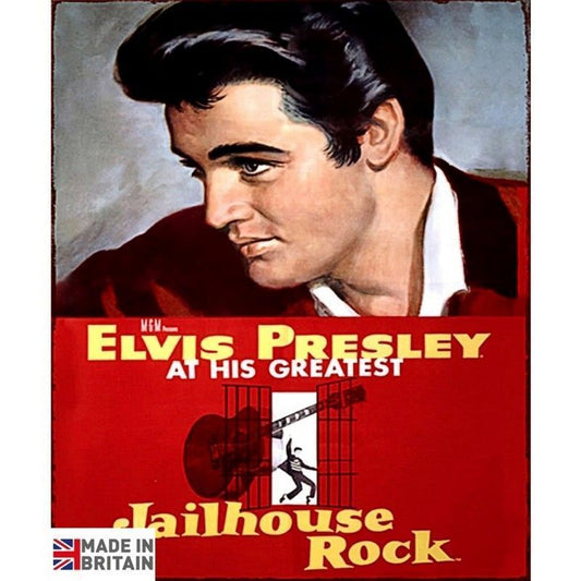 Elvis Jailhouse Rock Sign Metal Wall Mounted - 60cm