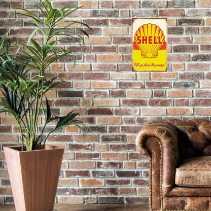 Shell Sign Metal Wall Mounted - 45cm