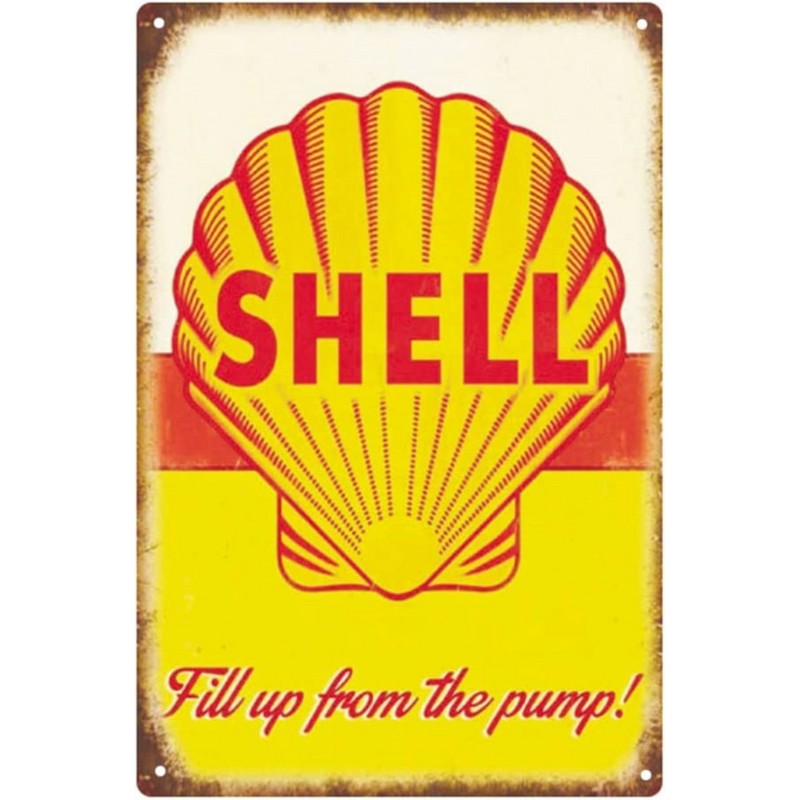 Shell Sign Metal Wall Mounted - 45cm