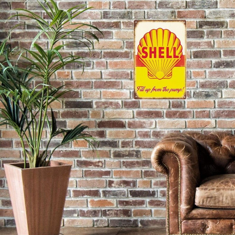 Shell Sign Metal Wall Mounted - 60cm